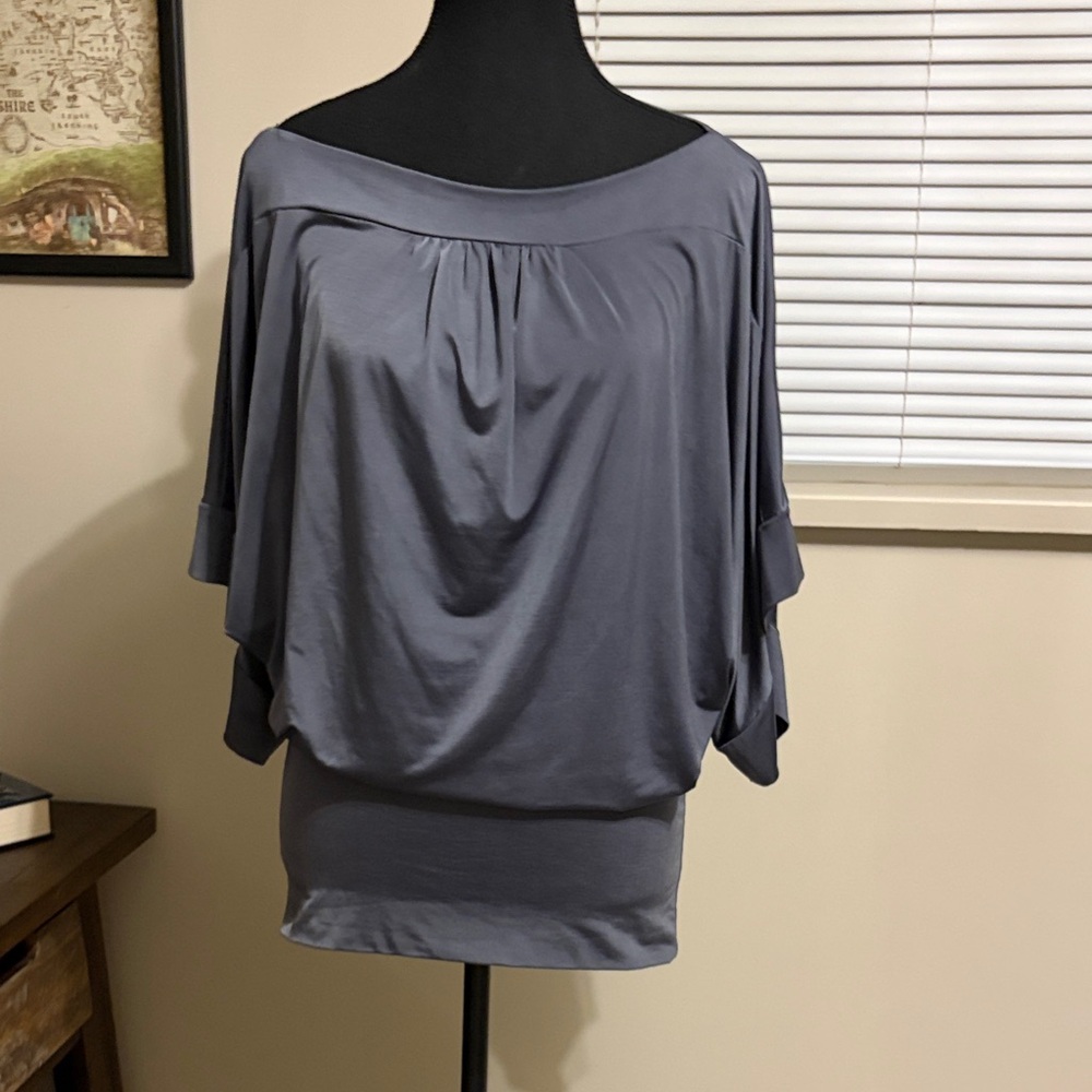 VENUS Charcoal Gray Women's Mini Tunic Dress